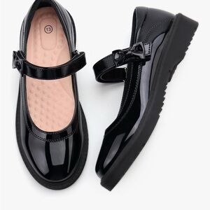 JABASIC Girls Black School Shoes Bow Oxford Mary Jane Flats 
Only wear once